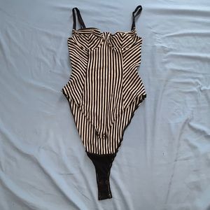 Striped Bustier Bodysuit
